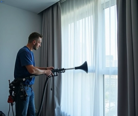 Professional curtain steam cleaning process equipment Matty Curtain Cleaning carbrook