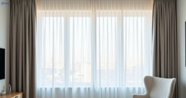 Freshly steam cleaned curtains in carbrook QLD